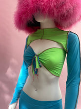 Load image into Gallery viewer, Block Blue & Green Bolero