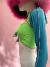 Load image into Gallery viewer, Block Blue & Green Bolero