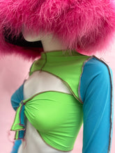 Load image into Gallery viewer, Block Blue & Green Bolero