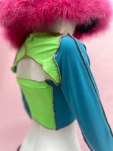 Load image into Gallery viewer, Block Blue & Green Bolero