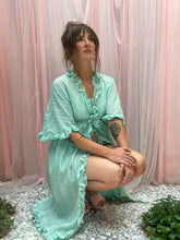 Load image into Gallery viewer, Frilly Green Vintage gown