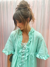Load image into Gallery viewer, Frilly Green Vintage gown