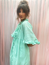 Load image into Gallery viewer, Frilly Green Vintage gown