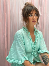 Load image into Gallery viewer, Frilly Green Vintage gown