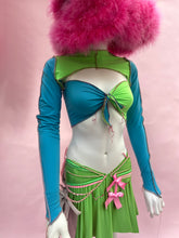 Load image into Gallery viewer, Block Blue & Green Bolero