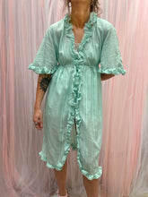 Load image into Gallery viewer, Frilly Green Vintage gown
