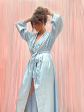 Load image into Gallery viewer, Gloria Blue Silky Long Vintage Gown
