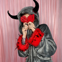 Load image into Gallery viewer, Grey Fluffy Devil Gown
